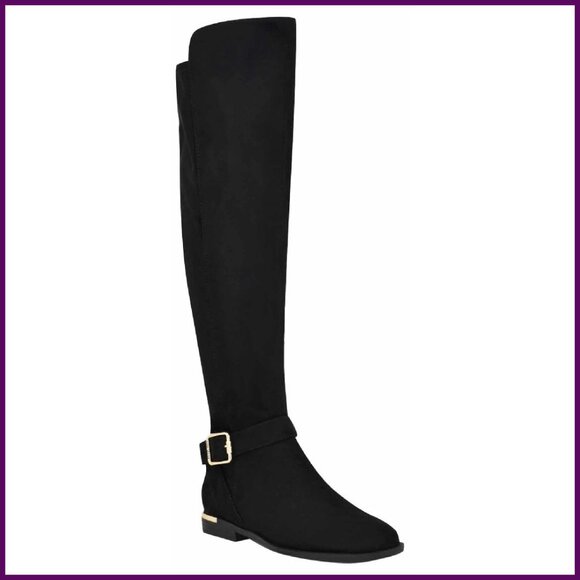 Over-the-Knee Boots with Buckle Zip Closure 0.87